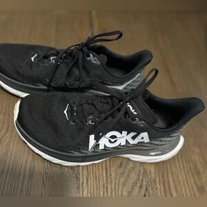 Hoka One One Black and Gray Athletic Shoes
